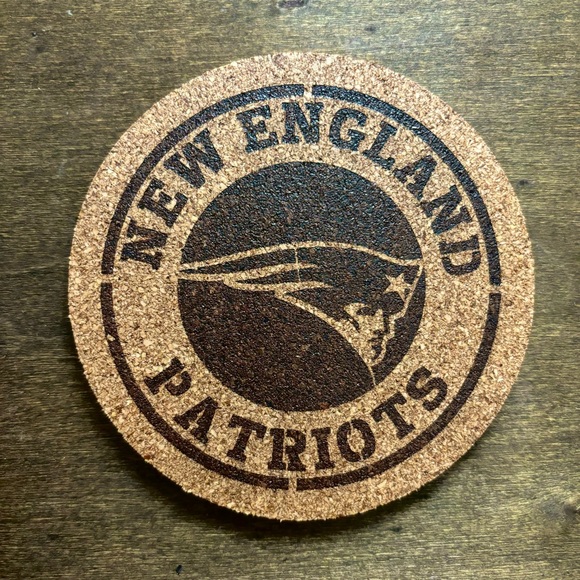 Other - New England Patriots Logo Laser Engraved Cork Coaster
